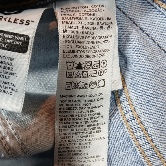 Levi's Baggy Jeans Women 25 Blue Light Wash 94 Baggy Distressed Taper Skater - Picture 13 of 15